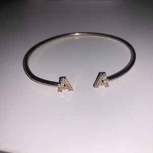 “A” Cuff in Gold